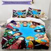 3pcs Duvet Cover Set (1*Duvet Cover + 2*Pillowcase, Without Core), Demon Slayer Print Soft All‑Season Bedding Set, Home Bedroom Decor Gift