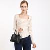Vegetable Basket Bag Drawstring Bucket Bag Textured Commuter Versatile Shoulder Messenger Bag Women's Elegant Handbag
