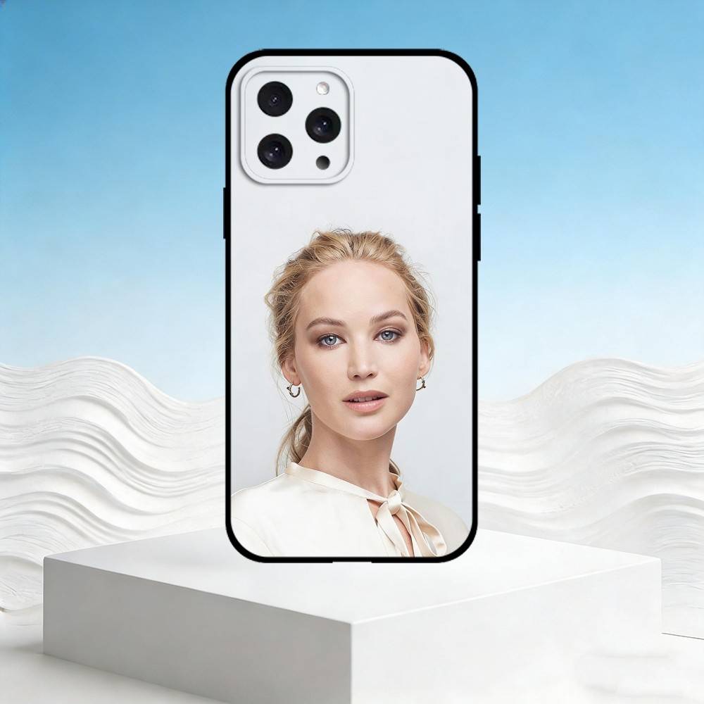J-Jennifer Lawrence Phone Case For iPhone 17,16,15,14,13,12,11 Plus,Pro Max,SE4Soft Silicone Black Cover iPhone17PRO