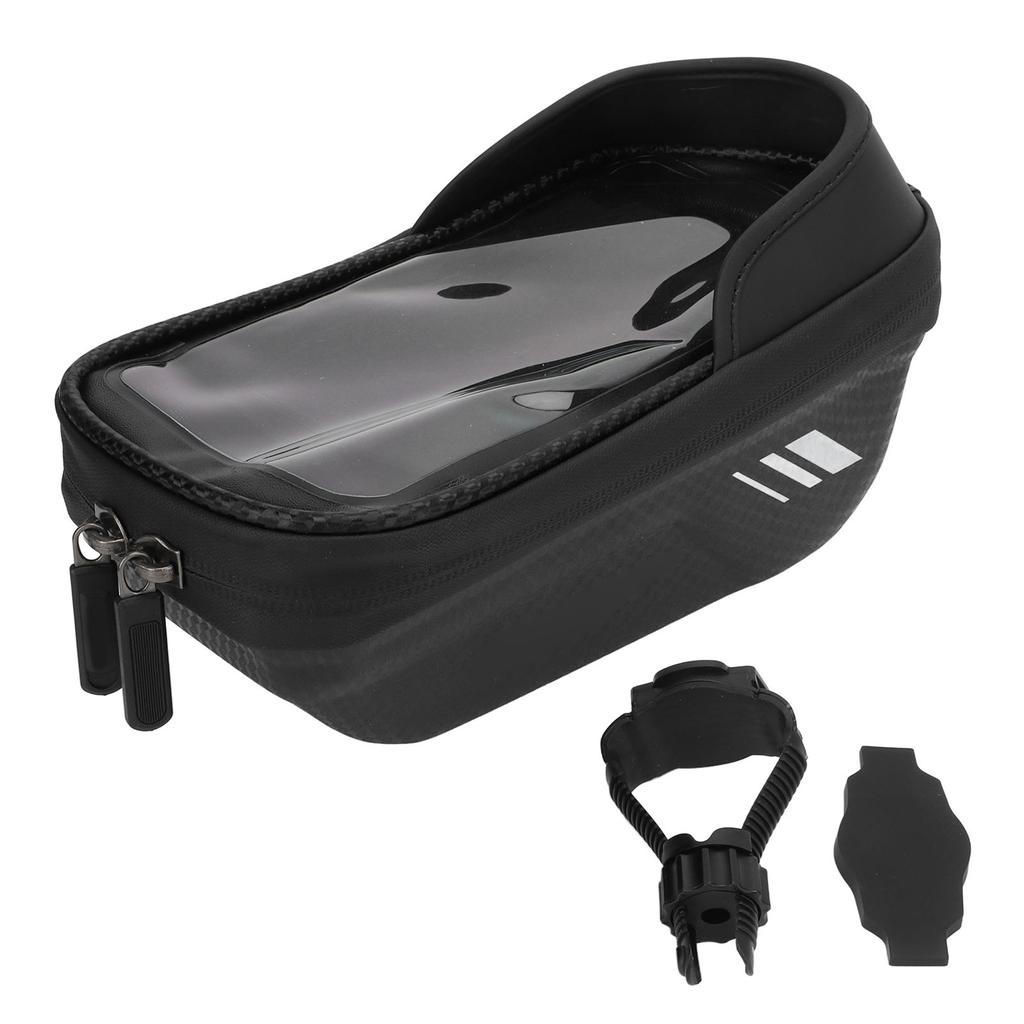Fahrradhandytasche EVA TPU Langlebig Sonnenblende Wasserdichter Reißverschluss Sensibler Touchscreen Fahrradhandyhalter