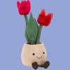 Jellycat Fun Plant Series Tulip Flower Jar Funny Doll Plush Doll Sitting 30cm High