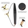 Adjustable Saxophone Neck Strap Soft Leather Padded Sax Strap with Metal Hook for Saxophones Clarinets