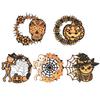 Halloween Door Sign Skeleton Ghost Cat Pumpkin Wooden Welcome Sign