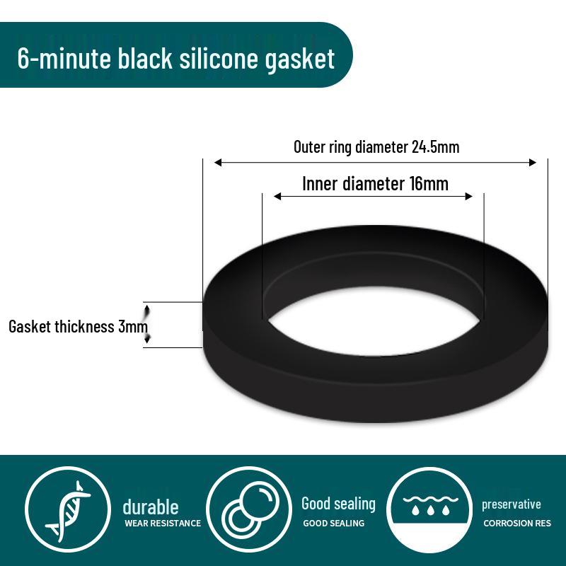 1-Inch Silicone Rubber Gasket Washer for Water Heater, Faucet, and Hose with 4-Point Seal and Shower Head Compatibility.
