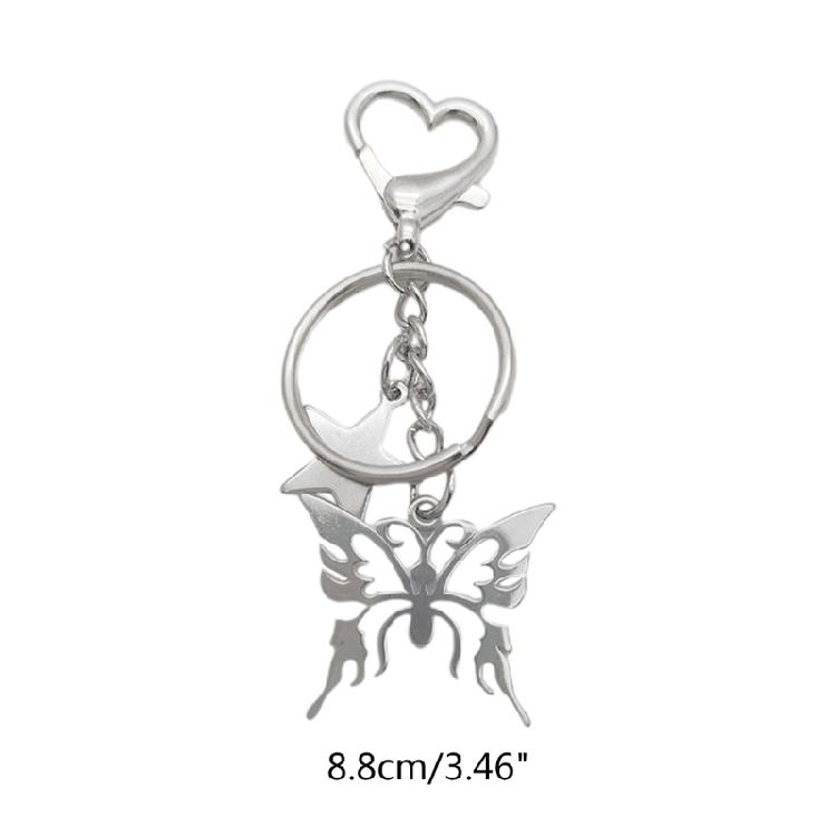 Butterflies Star Keychain Fashion Pendant Vintage Aesthetic Accessories Gift