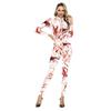 New Women's Halloween Ladies Jumpsuit Bloodstained Digital Printing Jumpsuit Performance Tights