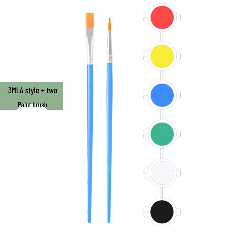 Set de 12 culori de vopsea acrilică pentru copii pentru artă studențească: 6-Pan & 8-Pan cu Benzi de Vopsea pentru Păpuși de Ipsos