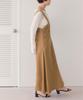 Titibait Flare Silhouette Jumper Skirt AGXT0408 Medium Beige Women's