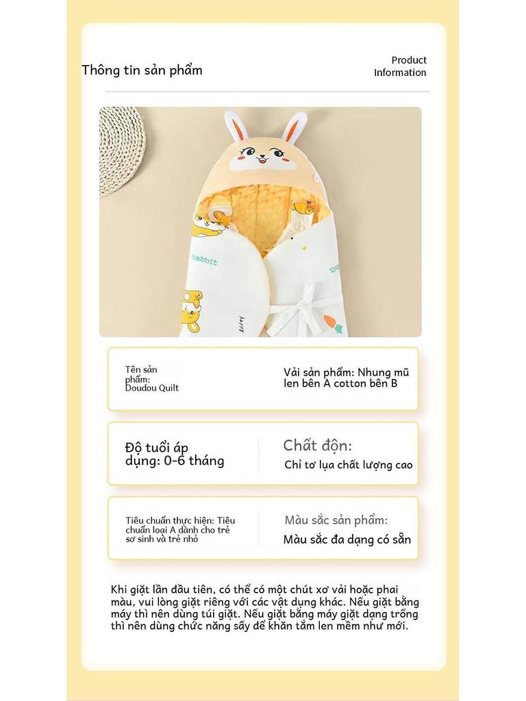 Kuschelige Baumwoll-Babyeinschlagdecke & Schlafsack