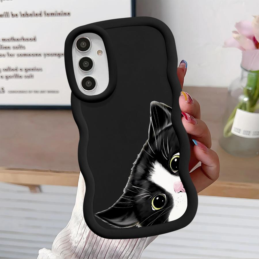 Cute Cat Pattern Case for Samsung Galaxy A21s A11 A12 A52 A14 A13 A15 A16 Soft Phone Cover A23 A06 A03 A53 A33 A04 A22 A05