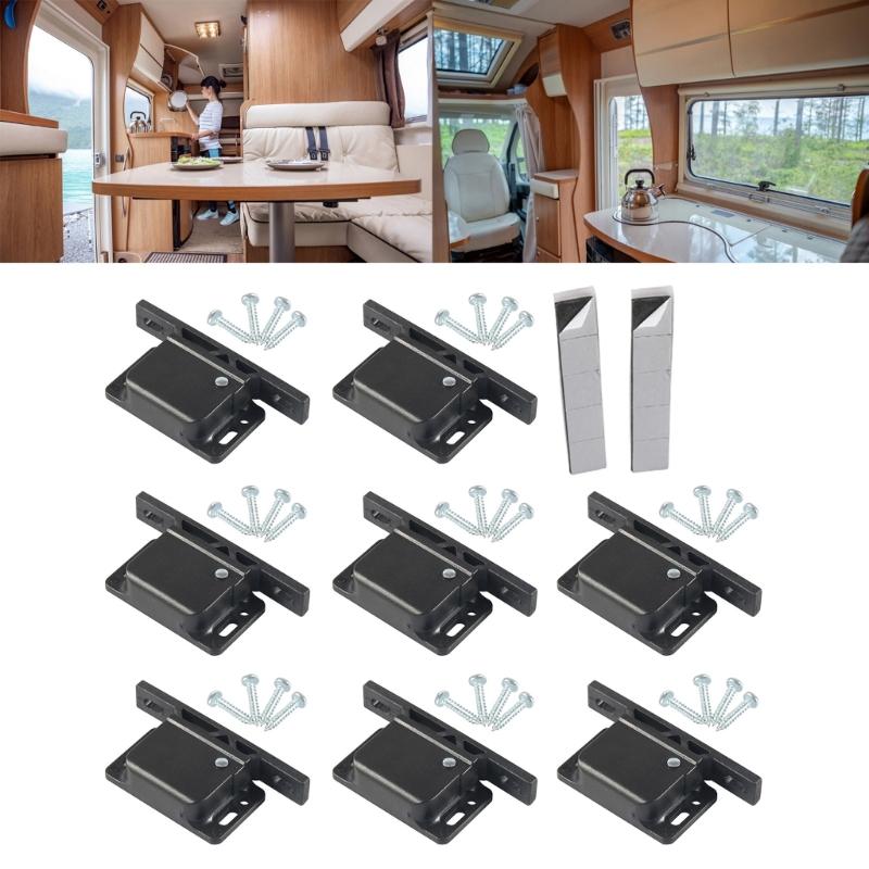 Campers Cabinet Push Latches Fastener With Mounting Hardware For Quick Push To Close Latching Solution Easy Installation