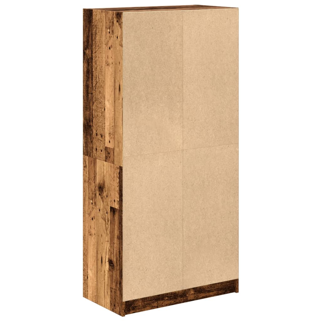 Highboard with Doors Rustic Wood Look 68 x 37 x 142 cm Engineered Wood