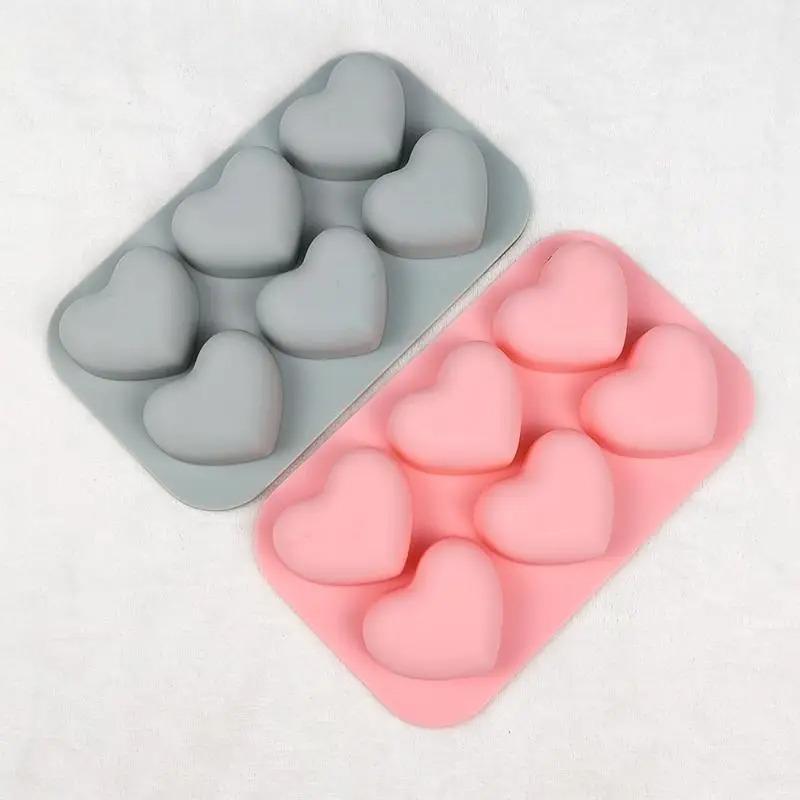 1 Stück Valentinstag Herz Silikon Backform Liebe Schokolade Süßigkeiten Keks Eisform Niedliche Geschenke Seife Kerzen Herstellung Set
