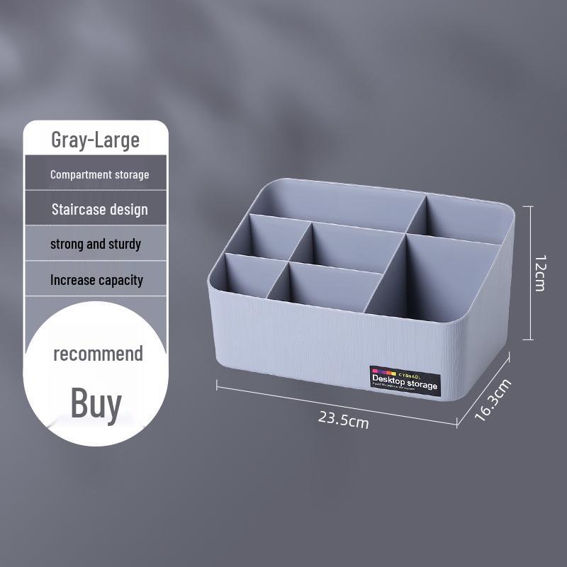 Minimalist Desktop Makeup Storage Box with Drawers for Cosmetics and Remote Control