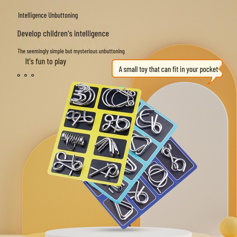 Viral Puzzle: Brain-Teasing Nine-Linked Rings – Fun Gift for Adults & Kids