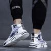 Graffiti Outdoor Trendy Jogging Shoes Men's Running Sneakers Youth Student 2024 Autumn Casual High Top Trainers Zapatiras Hombre