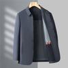 Middle-aged Men's Lapel Jacket Spring and Autumn Business Casual High-end Dad Jacket Versatile