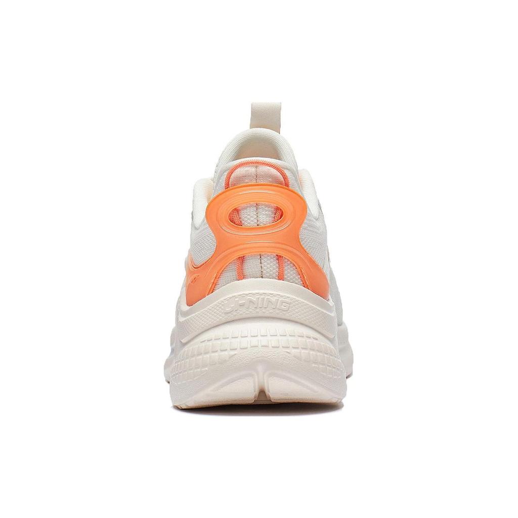 Li Ning Liuyun Abrasion Resistant Breathable Slip Resistant Low top Sports Casual Shoes Women's White Orange AGLT030-4