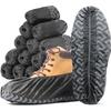 100er Pack Überschuhe Einweg Rutschfest Schwarz Vliesstoff Stiefelabdeckungen für Innenräume Atmungsaktiv Rutschfest Langlebig Stiefel