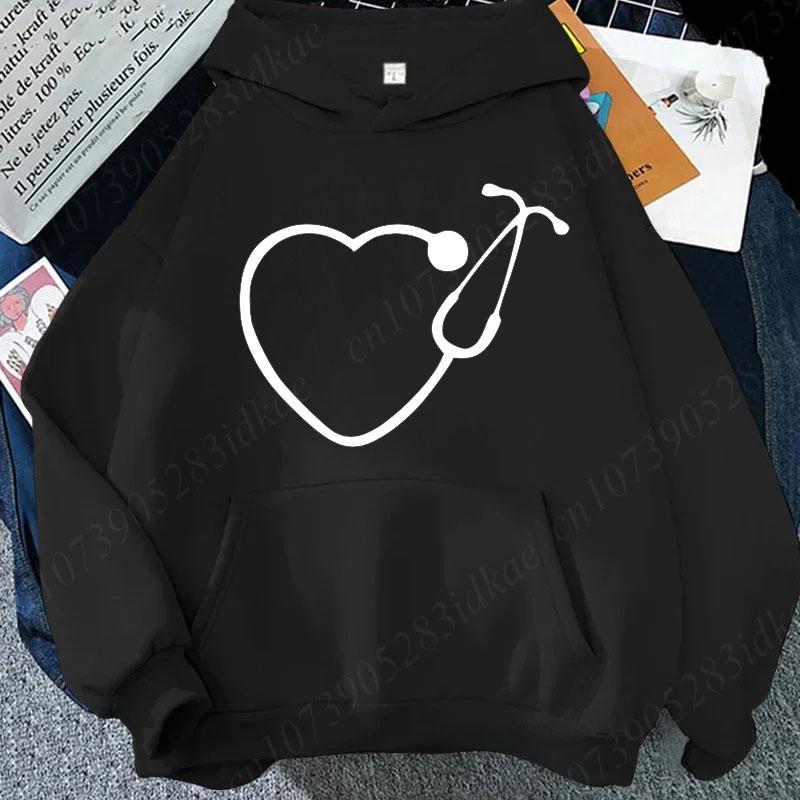 Registered Nurse RN Hoodies for Women Personalized Nurse Sweatshirt RN Nurse Funny Nursing Hoodies Registered Black Sweatshirt