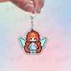 Cartoon Pixel Fairy Keychains for Accessories Bag Charm Stella Musa Tecna Magical Girl Fairies Keyrings Jewelry Friends Gifts