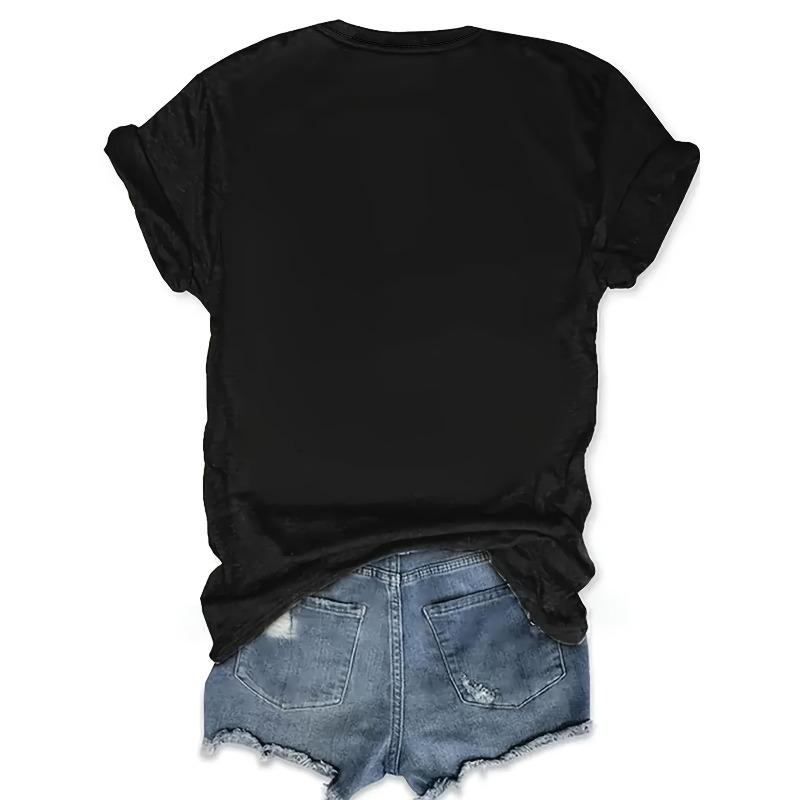 Women's White Heart Balloon Print Tee Oversized Round Neck Short Sleeve Spring Summer Fall Casual Resort Machine Washable Top