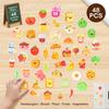 48/43Pcs Cute Fridge Magnets Color Rubber Soft Magnetic Sticker Fun Animal and Food Refrigerator Sticker Decor for Kid Learning