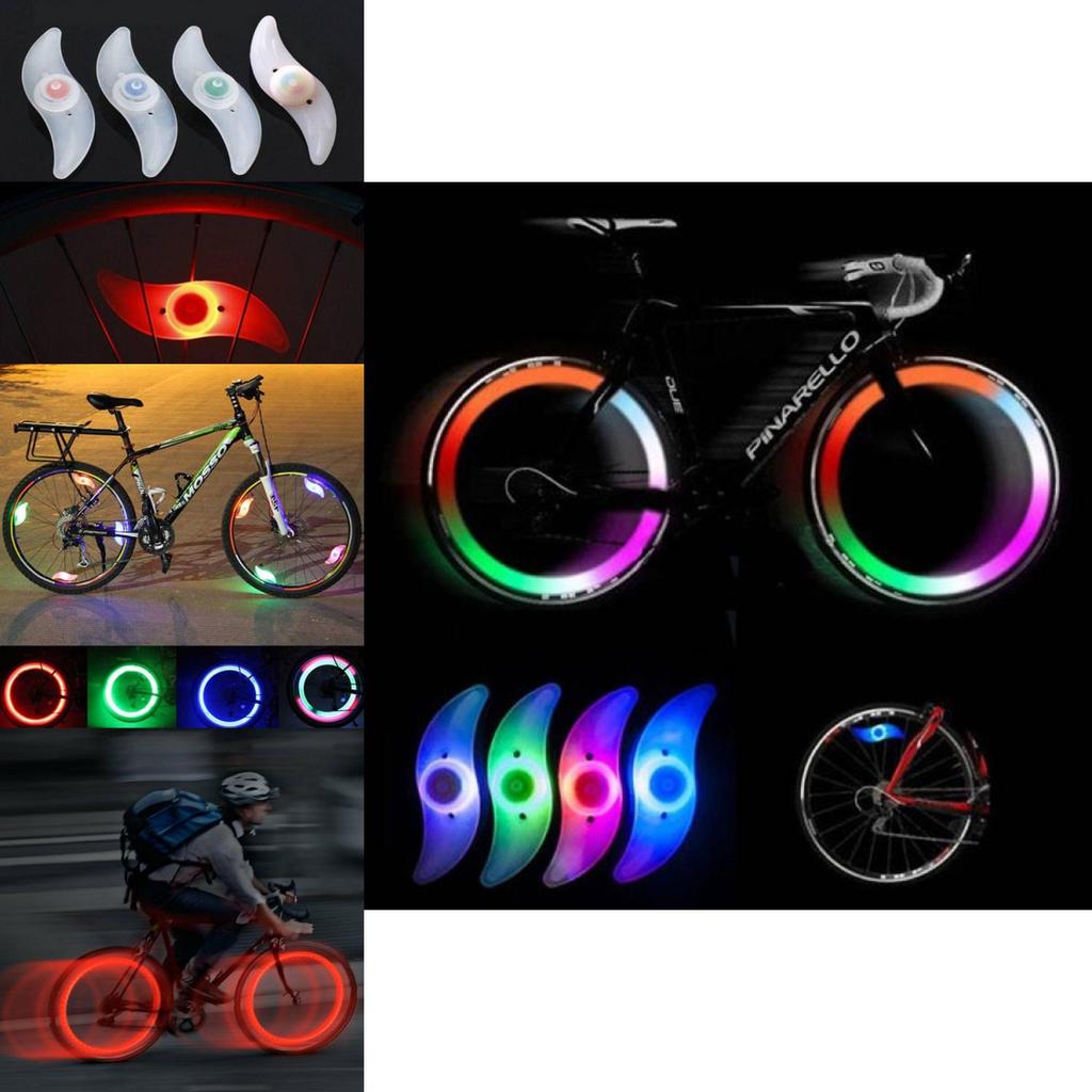 Lebendige Fahrradspeichenlichter für Mountainbikes Buntes ABS-Material mit Dauerlicht- und Blinkmodi