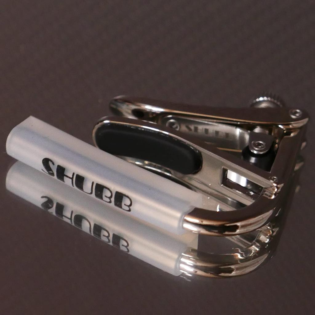 SHUBB Kapodaster do Gitary Oficjalny Standardowy Kapodaster Nikiel Klarowny C1/C (Przezroczysty rękaw)