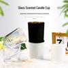 Romantic Black Frosted Glass Candle Holder for DIY Aromatherapy