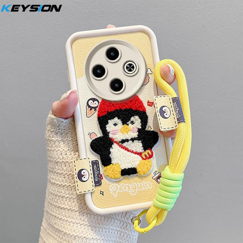 

KEYSION Мультяшный Милый Плюшевый Вышитый Чехол для TECNO Spark 30C со Шнурком Кожаный Противоударный Чехол для Телефона для TECNO Spark 30C for Spark 30C