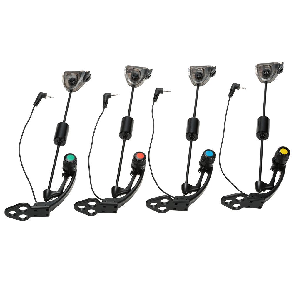4pcs LED Fishing Swingers Set Fish Bite Indicator Illuminator Carp Fishing Tackle with Carry Case