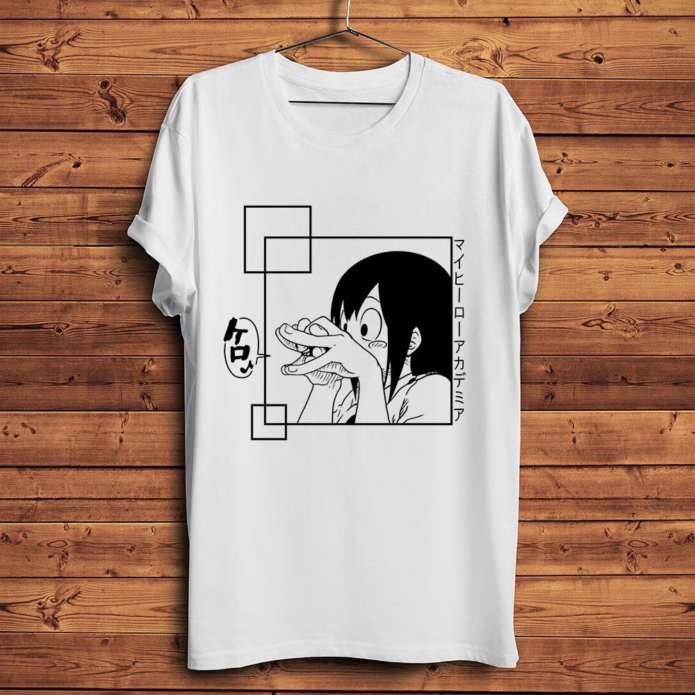 

MHA Asui Tsuyu FROPPY funny anime tshirtUnisex summer White Casual short sleeve T ShirtUnisex otaku streetwear teebreathable 4XL