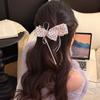 Sweet Polka Dot Bow Hair Clip Cloth Sweet Hair Accessories Fashionable Ribbon Banana Clip  Party