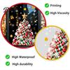 Creative Seasonal Ornaments Christmas Tree Window Decals, Candy Striped Snowflake Wall Stickers, Waterproof Easy Peel Graphics PVC Removable