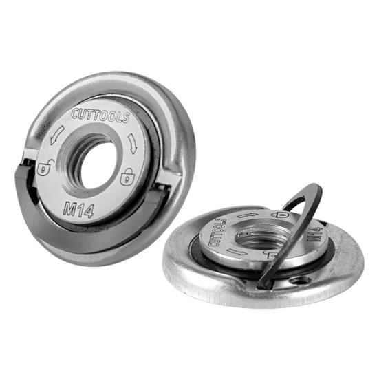 Angle Grinder Flange Nut M14 Thread Angle Grinding Tool Flange Nut Quick Clamping Nut Locking Plate Chuck Flange Nut for Angle Grinder Replacement