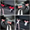 Pack of 2 Practical Multipurpose Rear Seat Car Hook Bowknot Design Easy Install for Storage Organizer and Decoration