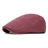 Washed Forward Hat Men's Spring and Autumn Solid Color Light Board Beret British Retro Cap Newsboy Hat