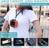 6000mAh Portable Waist Clip Fan with 24H Working Time,Rechargeable Battery Operated Personal Hands-free Fan for Work Hiking