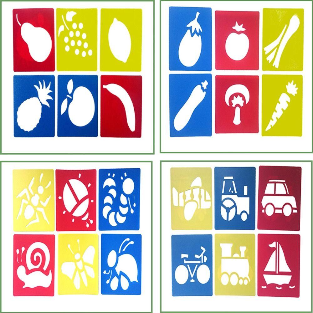 

Various Colors Drawing Stencils 8 Inches Chalk Stencils Washable Large Stencils Garden Themed