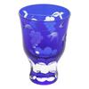 Tajima Glass Sake Sake 6cm Diameter X 80ml Grape Lapis Made In [Authentic Product] "Edo Kiriko" Cup, Glass, Ochoko, Guinomi, Approx. 8.5cm Height,