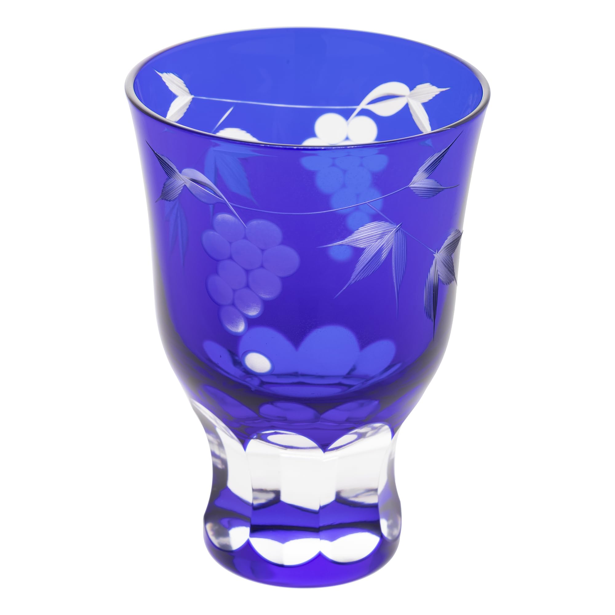 

Tajima Glass Sake Sake 6cm Diameter x 80ml Grape Lapis Made in [Authentic Product] Edo Kiriko Cup, Glass, Ochoko, Guinomi, Approx. 8.5cm Height, синій