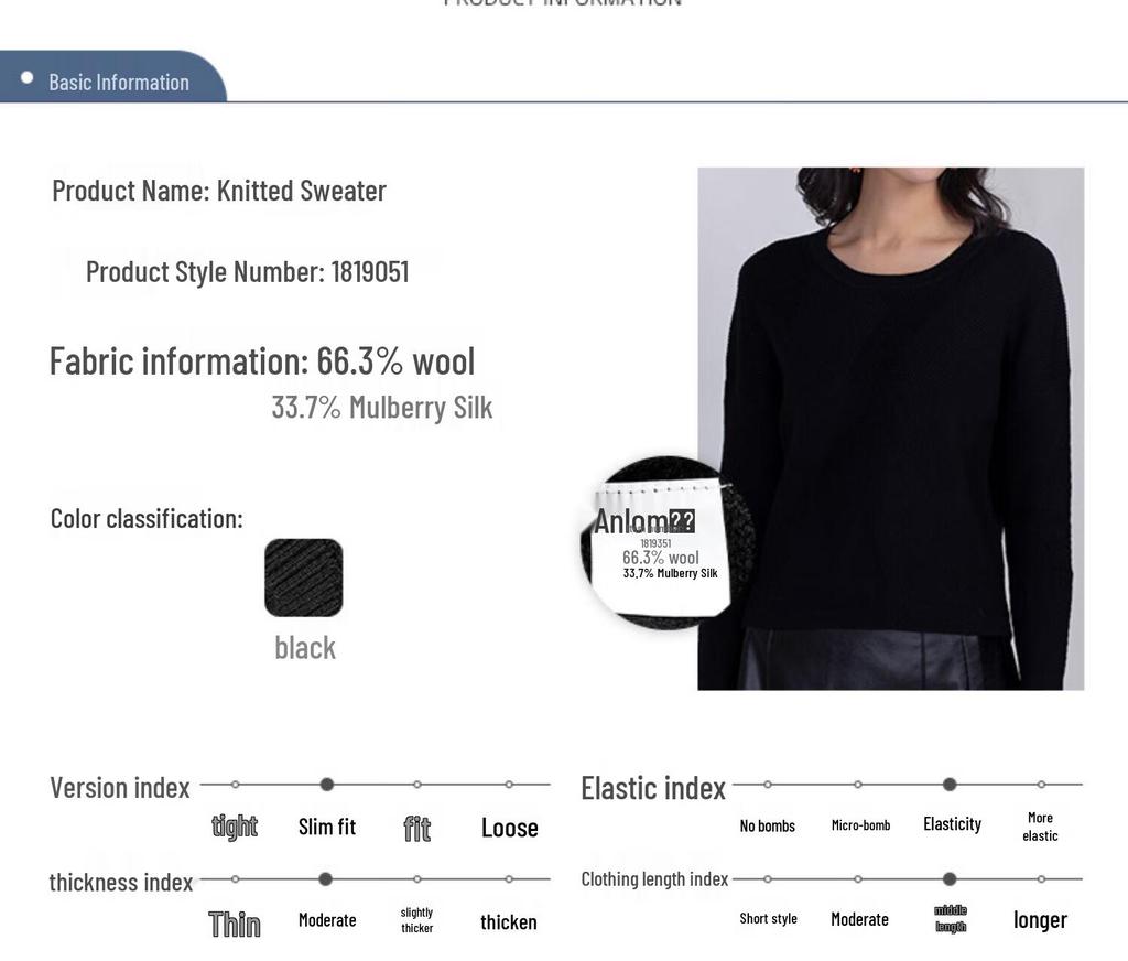 Anlom Women's Striped Long Sleeve Knit Pullover