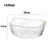 Japanese Irregular Hammer Glass Dinner Bowl Gold Edge Fruits Dishes Salad Tools Kitchen Tableware for Decorative Small Snacks