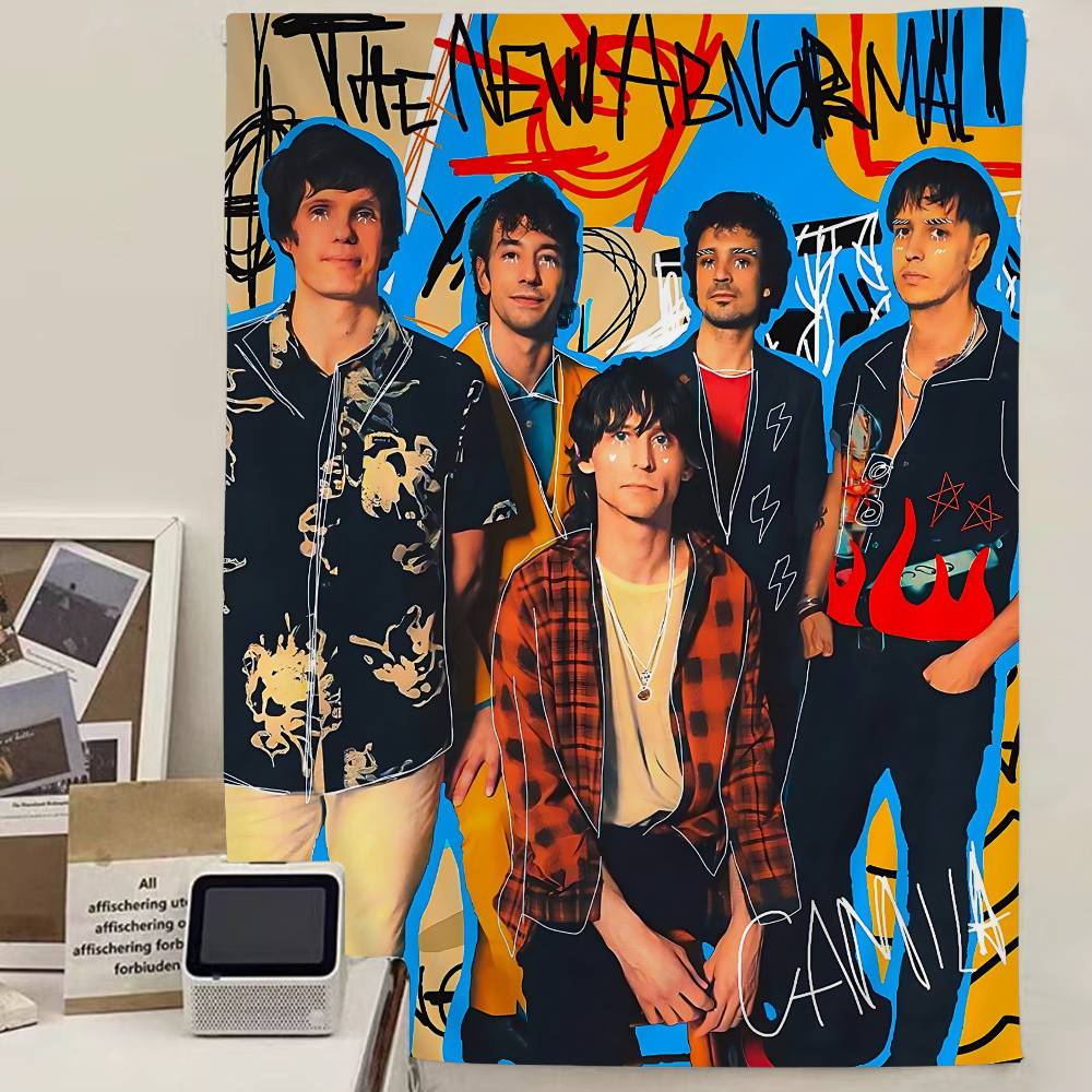 

Rock Band The SStrokes Cartoon Tapestry Bohemian Wall Tapestries Mandala Wall Hanging Sheets 74x94cm(29x37in)