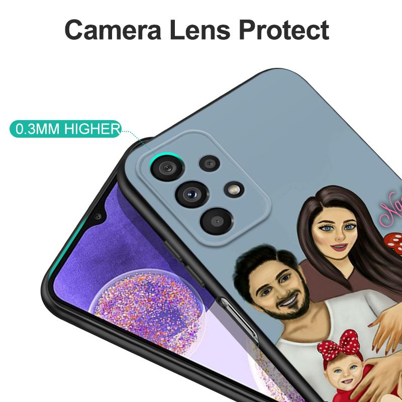 Black Tpu Case For Motorola Moto G31 G40 Fusion G41 G50 G51 edge30 G10 G20 G30 G100 5G G22 Mom Dad Baby family