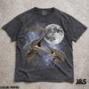 Three Ichthyosaurus Moon Shirt, Ancient Sea Monster Tee, Funny Ichthyosaur Galaxy Gift, Vintage Wash Retro Graphic Top, Prehistoric Ocean