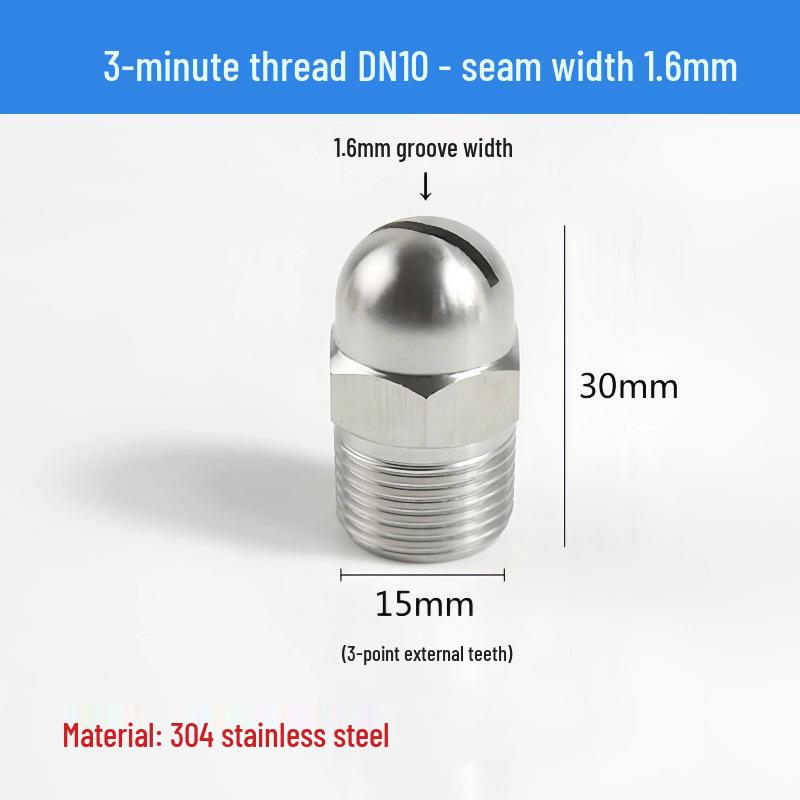 High-Pressure Stainless Steel Anti-Clogging Fan-Shaped Blow-Off Nozzle