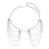 Women Alloy Waist Chain Multi Layer Chain Tassel Belly Chain Adjustable Harness Gothic Waist Chain Clothing Accessory