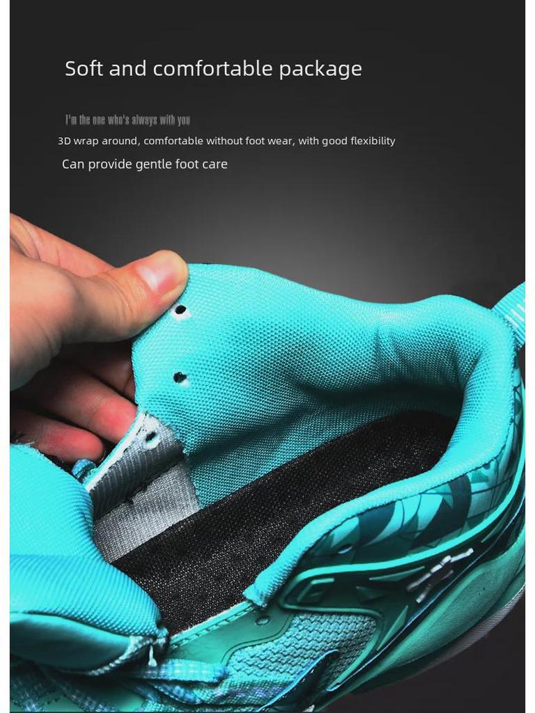 Spring High-Top Fashion Basketball Shoes - Outdoor, Lace-Up, Thick-Soled, Breathable Mesh Casual Sneakers